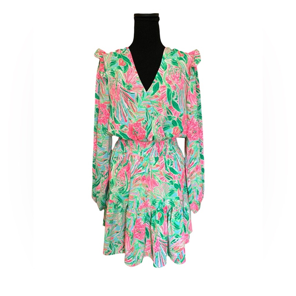 Lilly Pulitzer Taviana Stretch Lileeze Dress Women’s Size 6 Multicolored